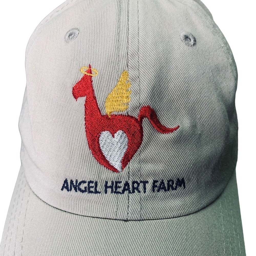 Angel Heart Farm Strap Back Embroidered Logo Cap Hat Unisex Adjustable - Picture 2 of 6